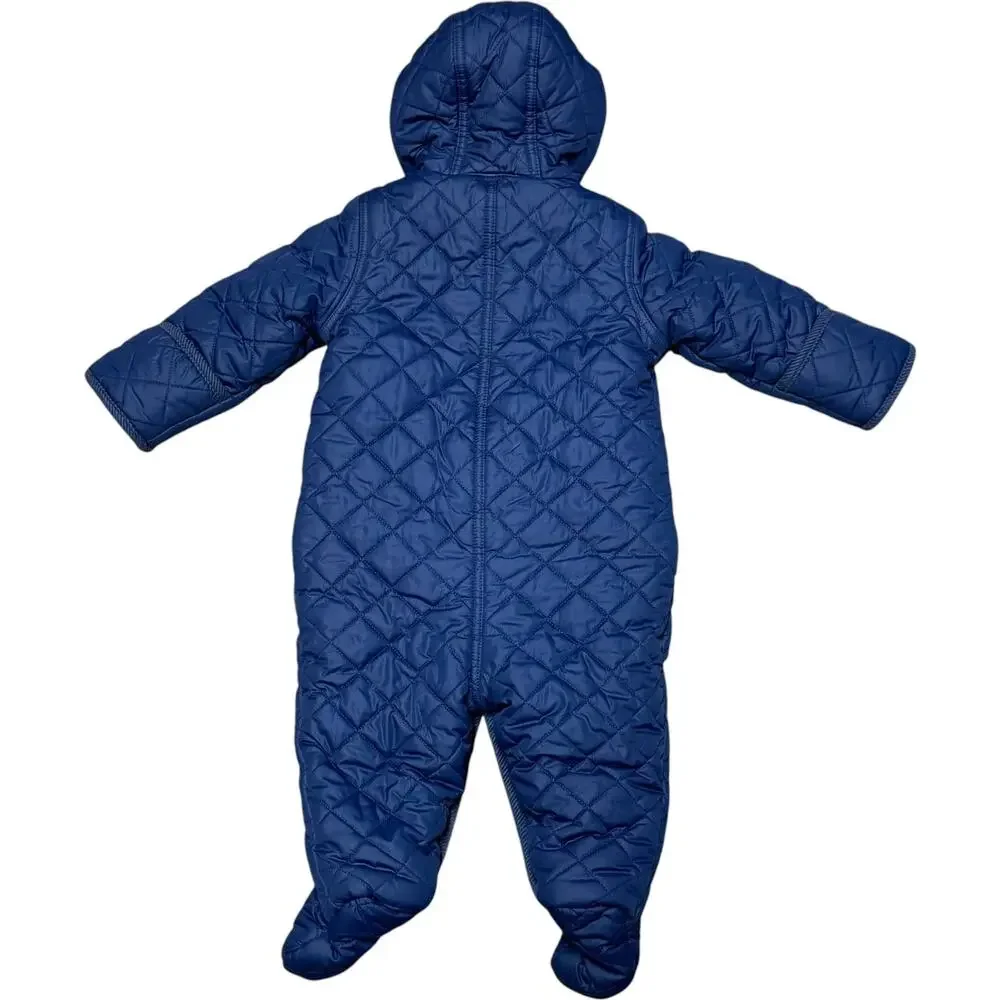 Ralph Lauren Quilted Hooded Barn Bunting Newport Navy Blue 9mo